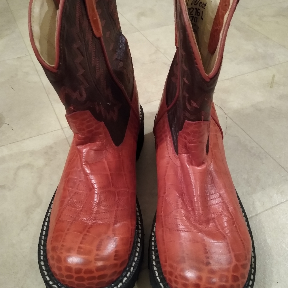 Red cowboy boots